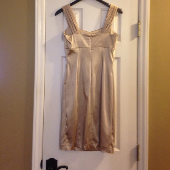 Calvin Klein Gold Satin Evening Dress - Picture 5 of 8