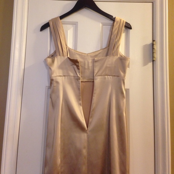 Calvin Klein Gold Satin Evening Dress - Picture 6 of 8