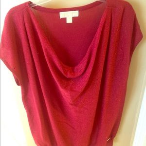Michael Kors Red Shimmer Blouse