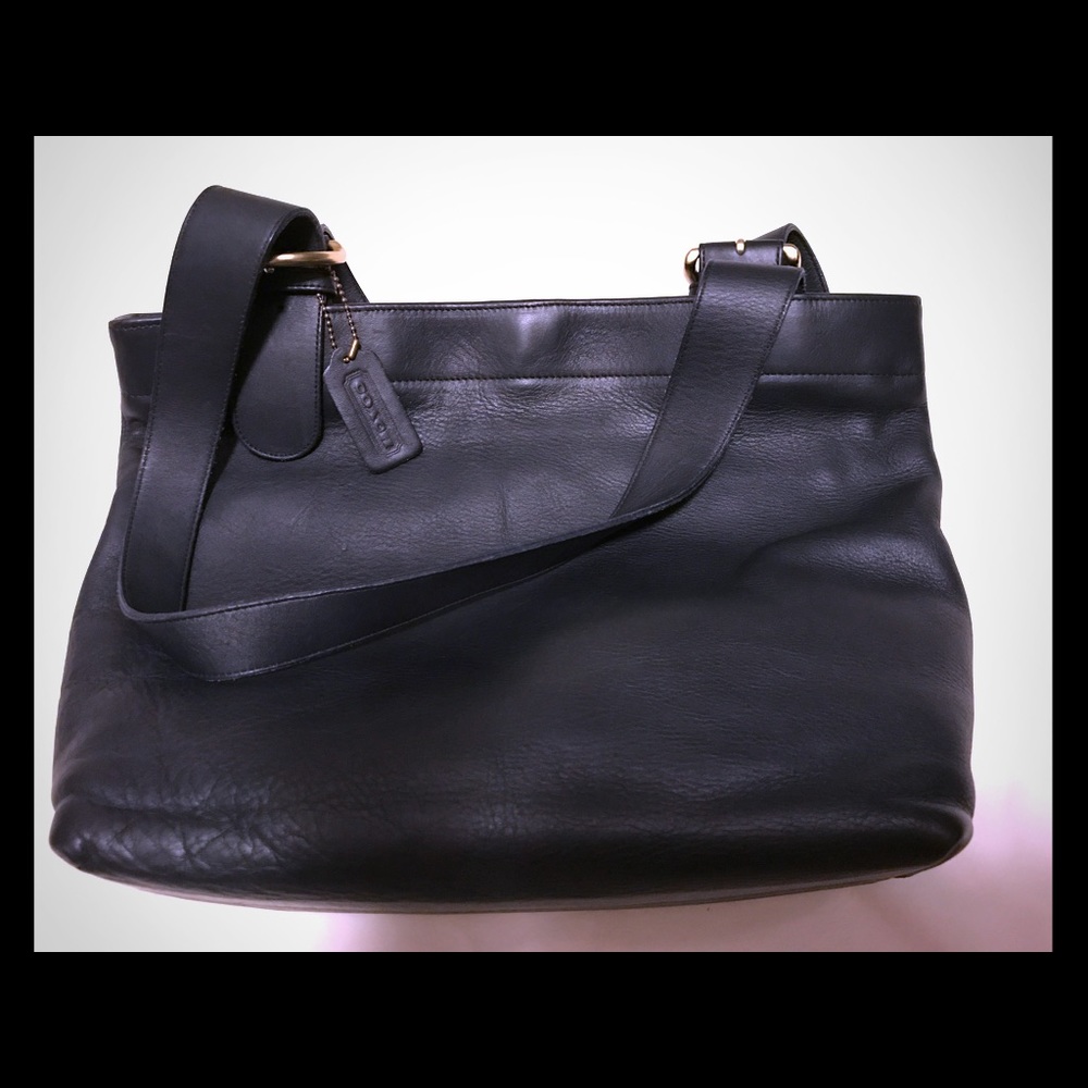 Authentic Coach Navy Blue Tote