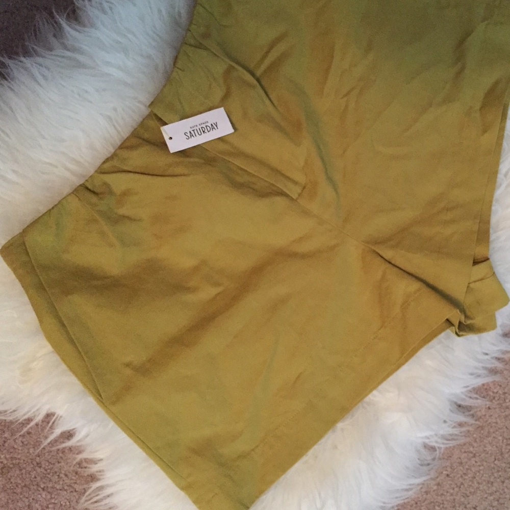 Kate Spade Saturday shorts nwt chartreuse green