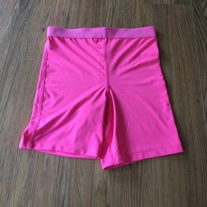 Pink spandex shorts!