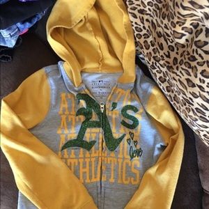 5th and ocean A's zip up hoodie size KIDS 10