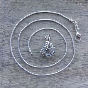 Lotus Pearl Cage Necklace