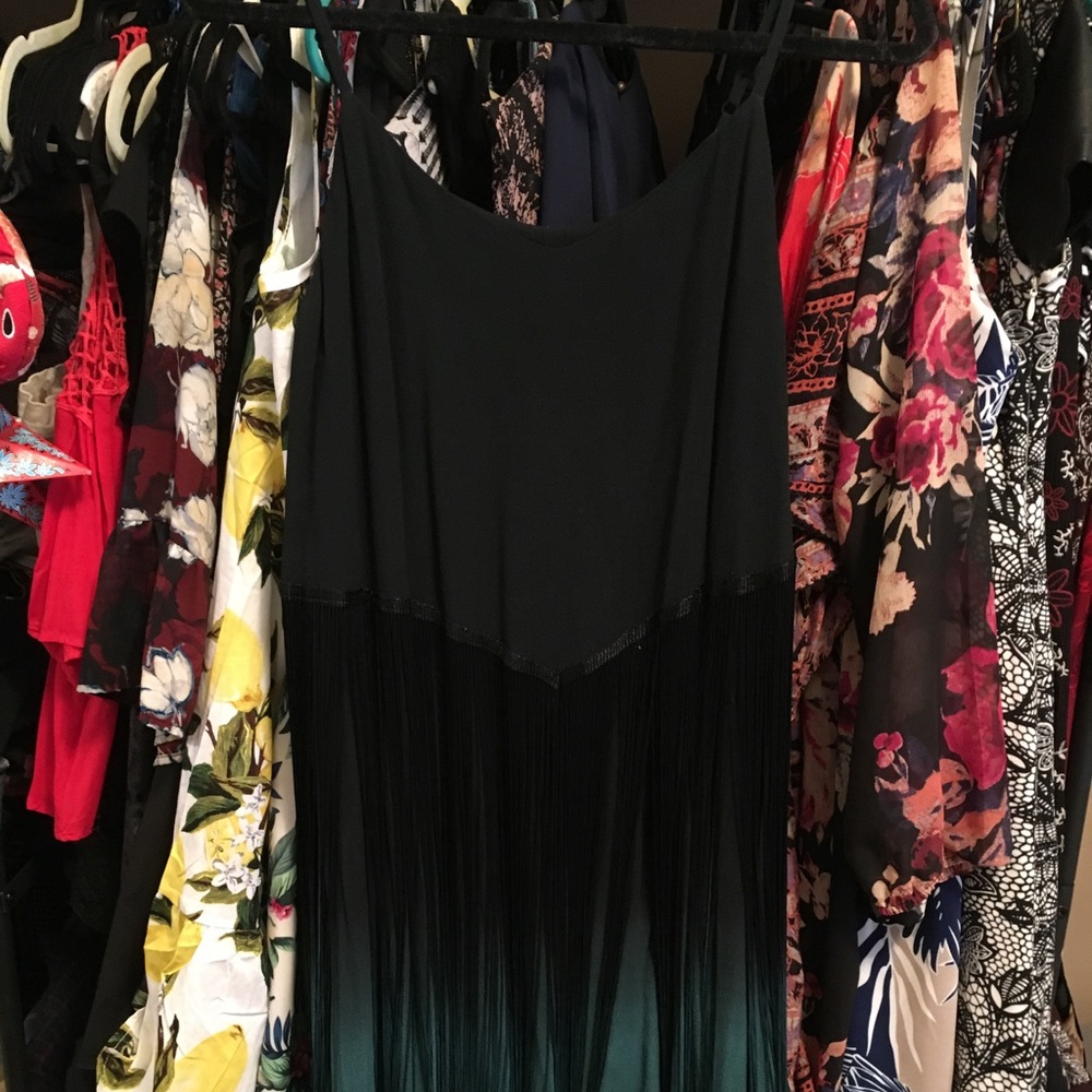 Ombré Fringe Flapper Dress