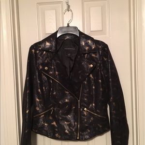 Moto jacket black/gold