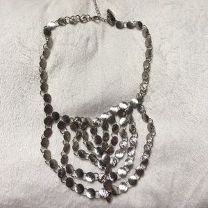 Silver etched necklace!