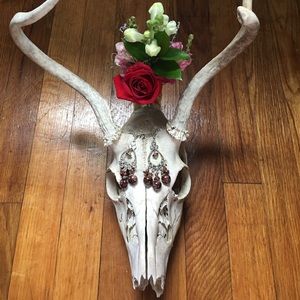 Boho silver and beaded earrings!