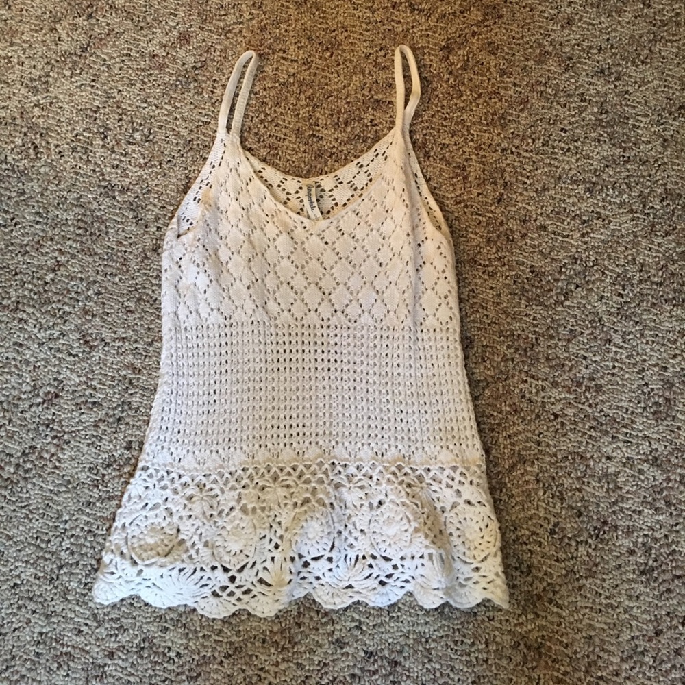 WHITE SWEATER TANK