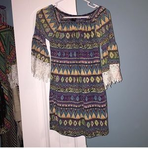 3/4 sleeve blouse with lace