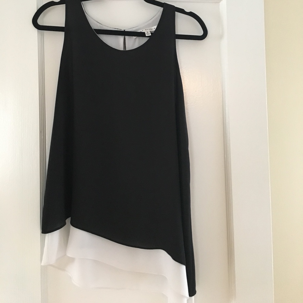 Asymmetrical black and white top!