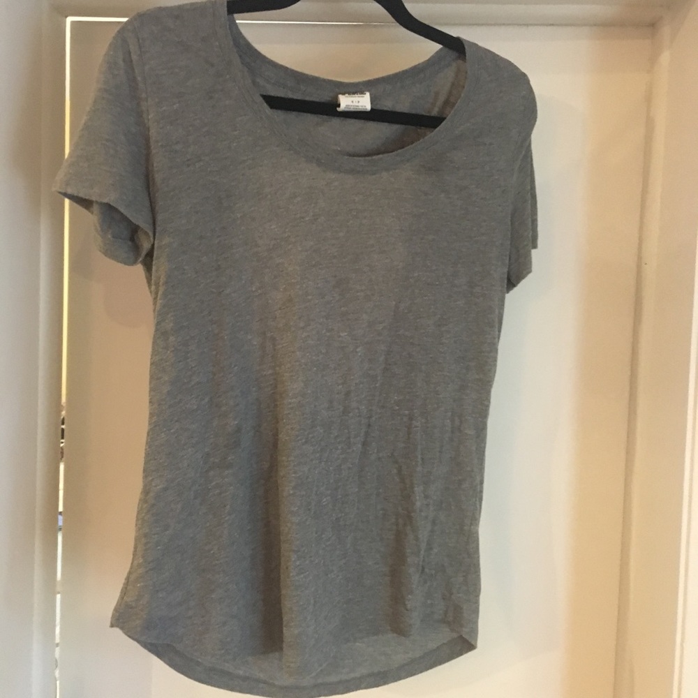 Pink Victoria's Secret gray t shirt w/ back cutout