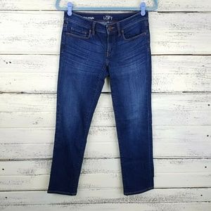 Ann Taylor Loft Modern Straight Dark Wash Jeans