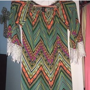 3/4 sleeve blouse with lace