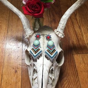 Boho Aztec themed earrings!