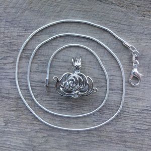 Rose Pearl Cage Necklace