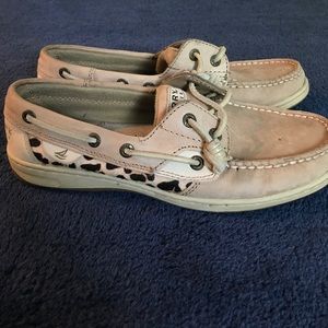Cheetah print sperry top siders