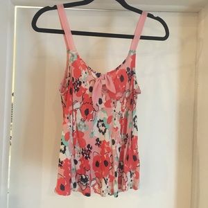 Urban outfitters pink flower tank