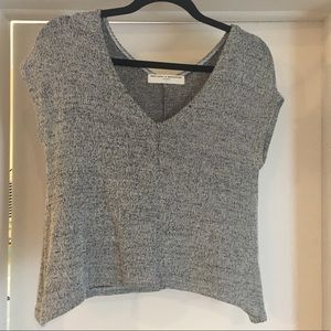 Urban outfitters gray knit crop top