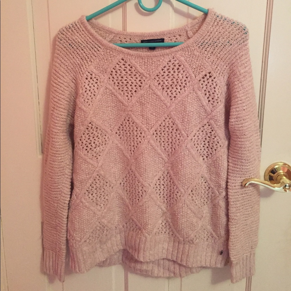 American Eagle Pink Knit Sweater
