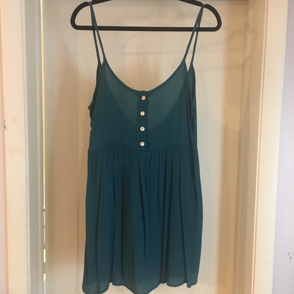 Dark teal flowy dress