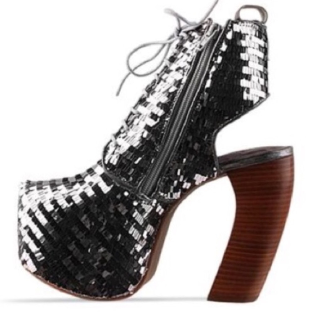 JEFFREY CAMPBELL GUC Lita Sequin Sling-Backs