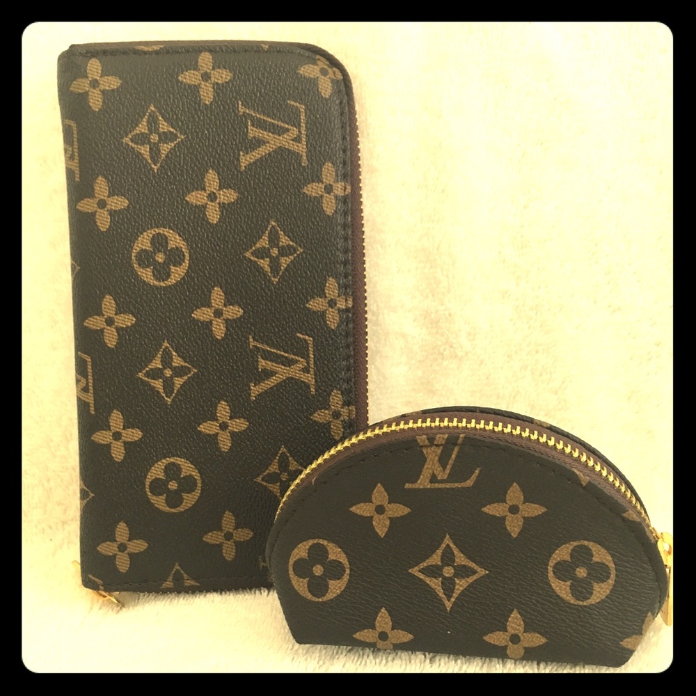 Inspired LV wallet and small coin bag