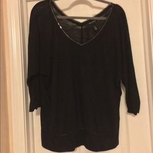 Black Dolman White House Black Market Top