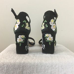 Embroidered Block Heel Steve Madden Sandal