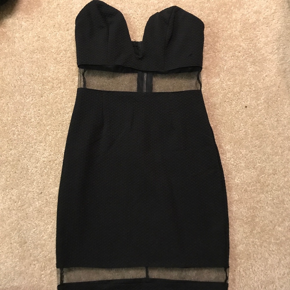 Mesh tube top dress