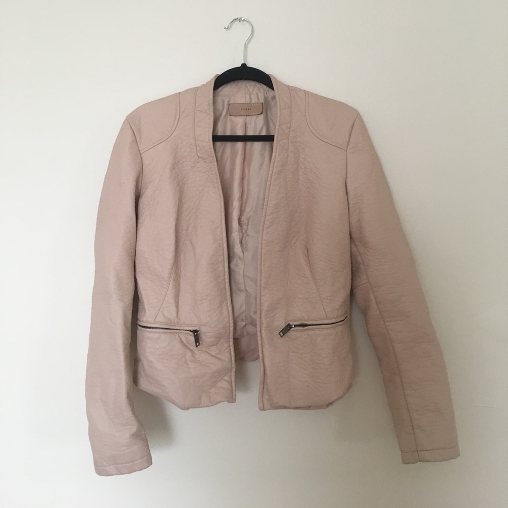 BLANK NYC  rose/blush pink leather jacket M Medium