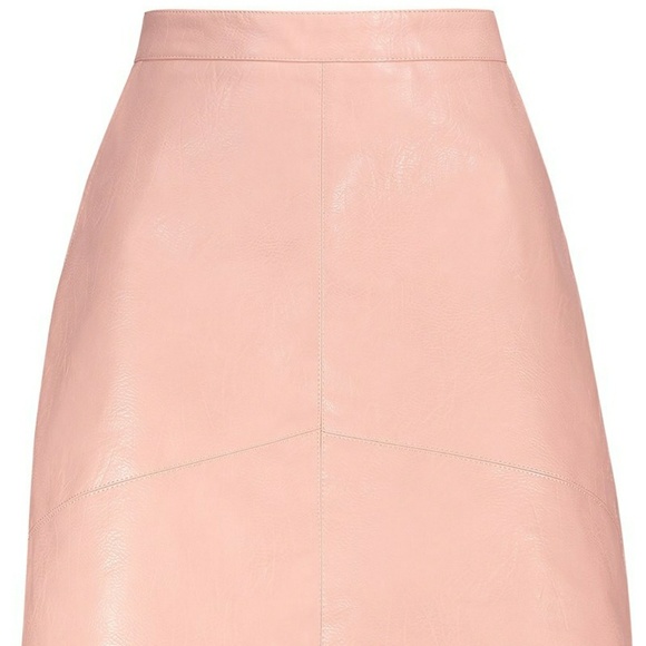 Vegan Leather Blush Pink Miniskirt - Picture 5 of 8