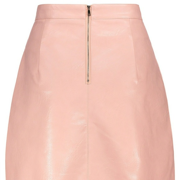 Vegan Leather Blush Pink Miniskirt - Picture 6 of 8