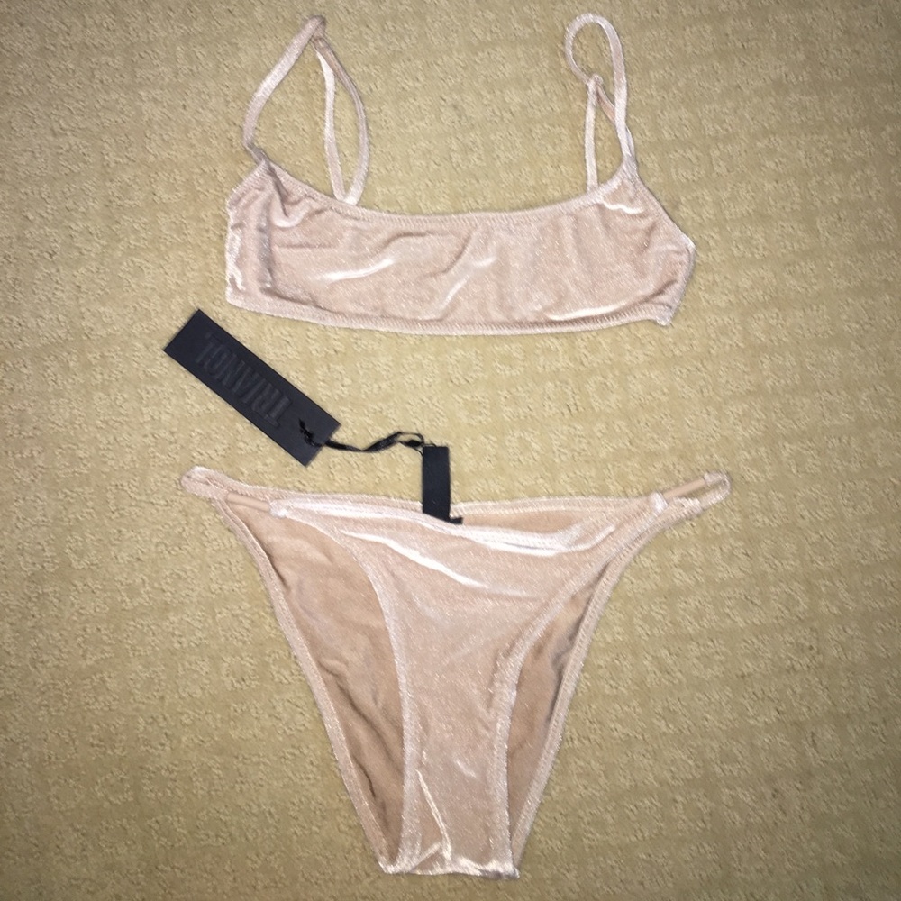 Tan suede bathing suit bought off triangl website