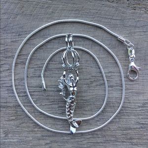 Mermaid Pearl Cage Necklace