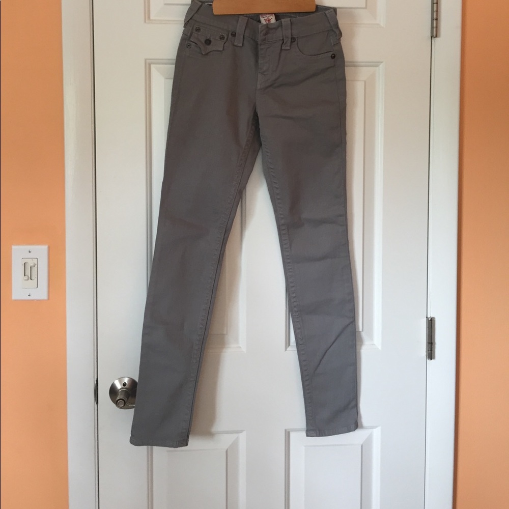 True Religion Gray Skinny Jeans
