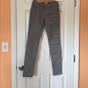 True Religion Gray Skinny Jeans
