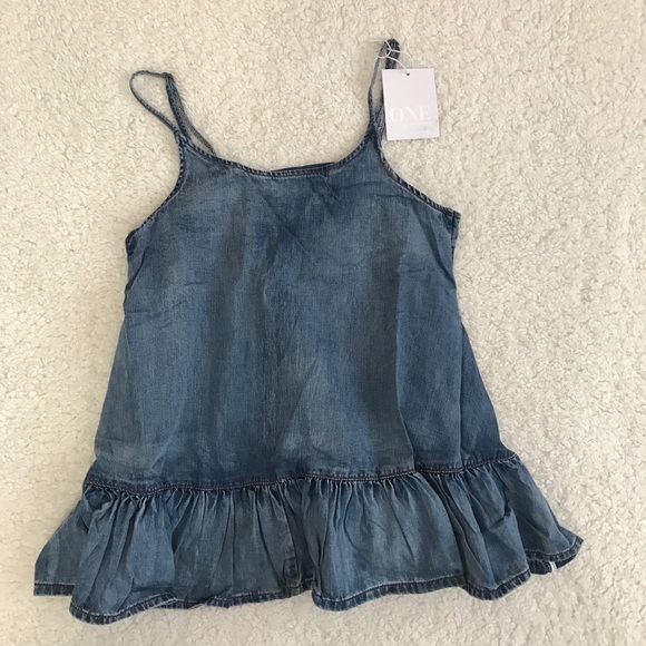 🎀 One Teaspoon Pinkie Chambray Lotus Denim Dress - Picture 3 of 7