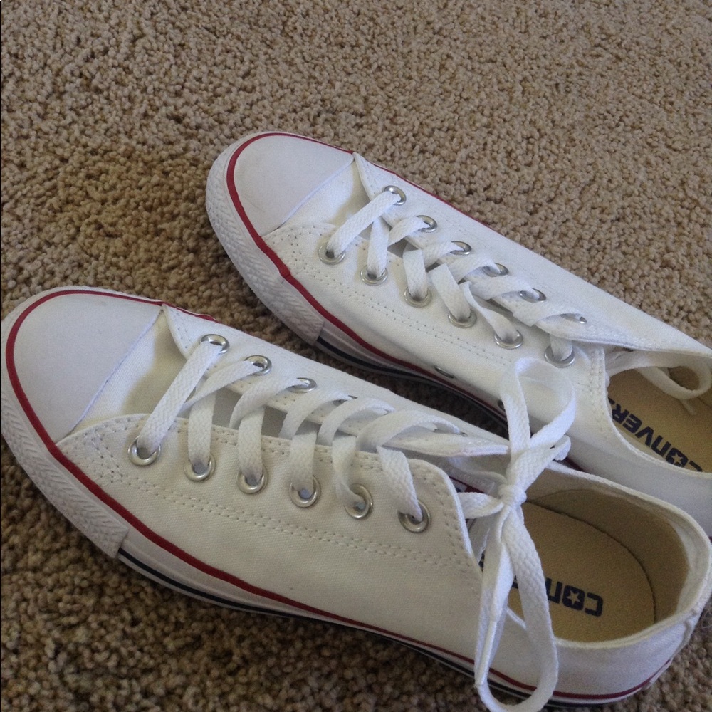 Brand new never worn white converse