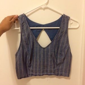 CUTE DENIM CROP TOP