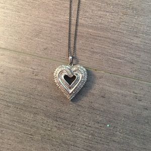 Beautiful diamond heart necklace