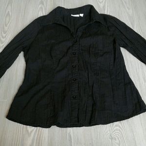 Black button down shirt