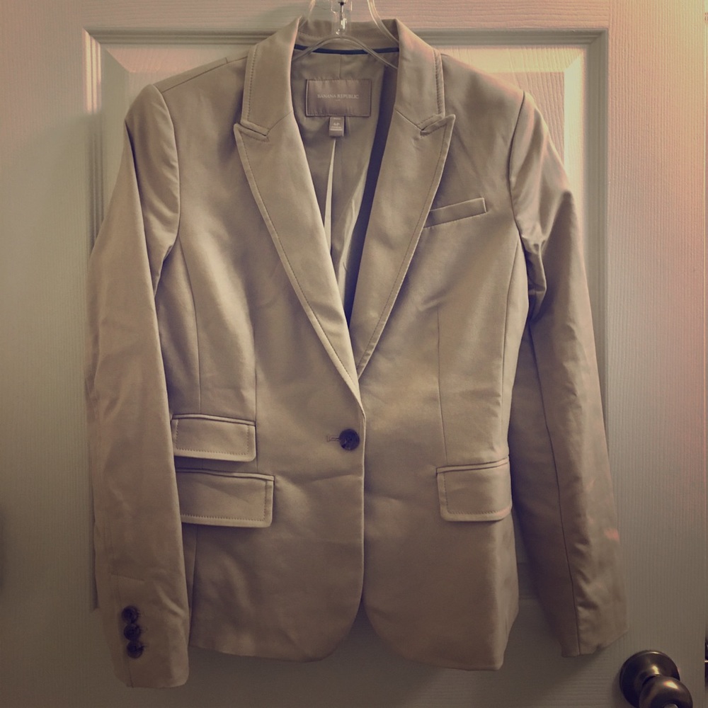 Banana Republic suit jacket blazer beige 6P