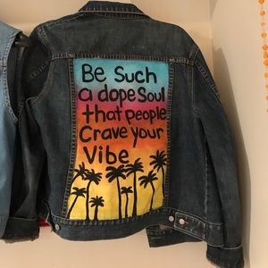 Hand painted denim jacket