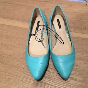 Robin's egg blue F21 flats