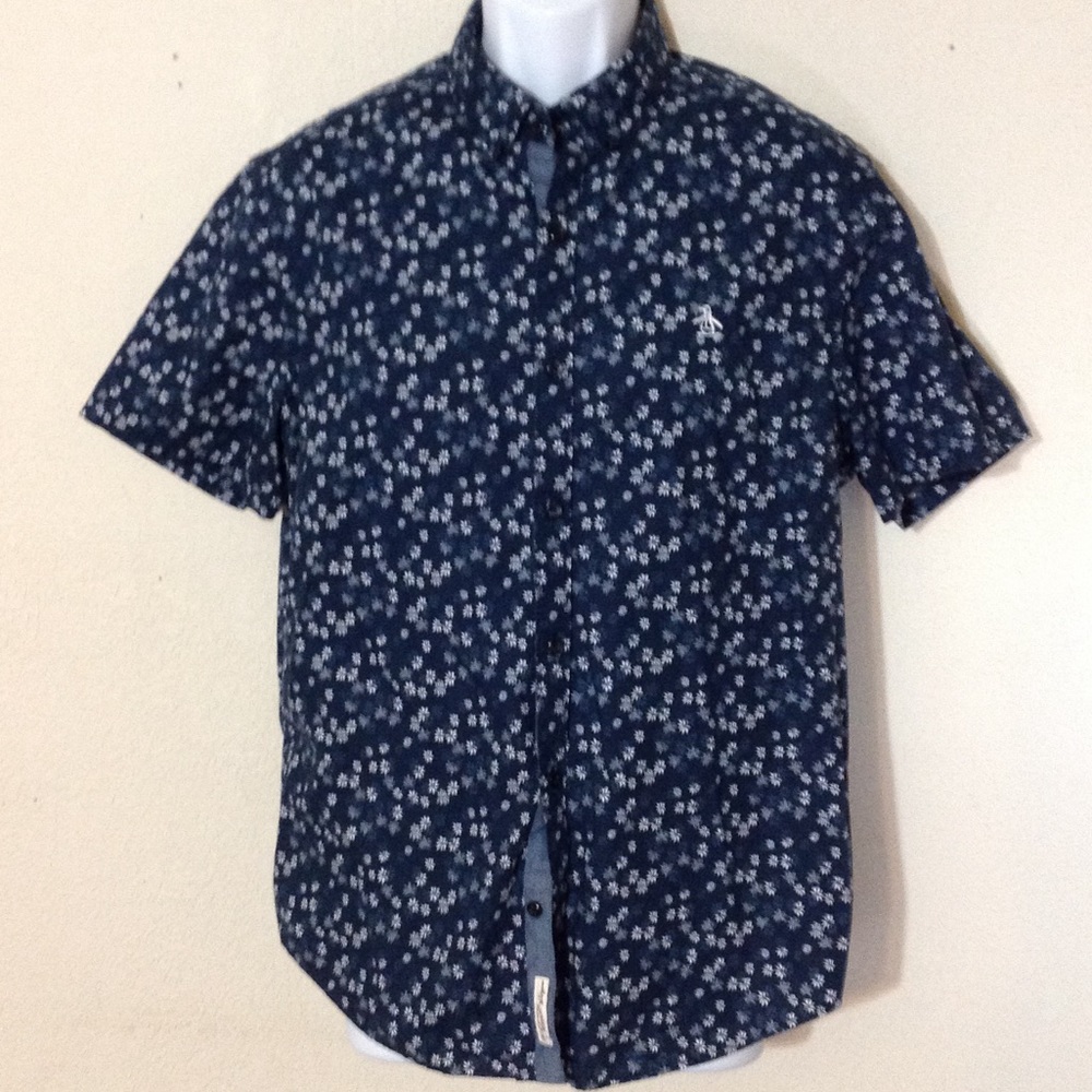 Heritage slim fit designer short sleeve button up