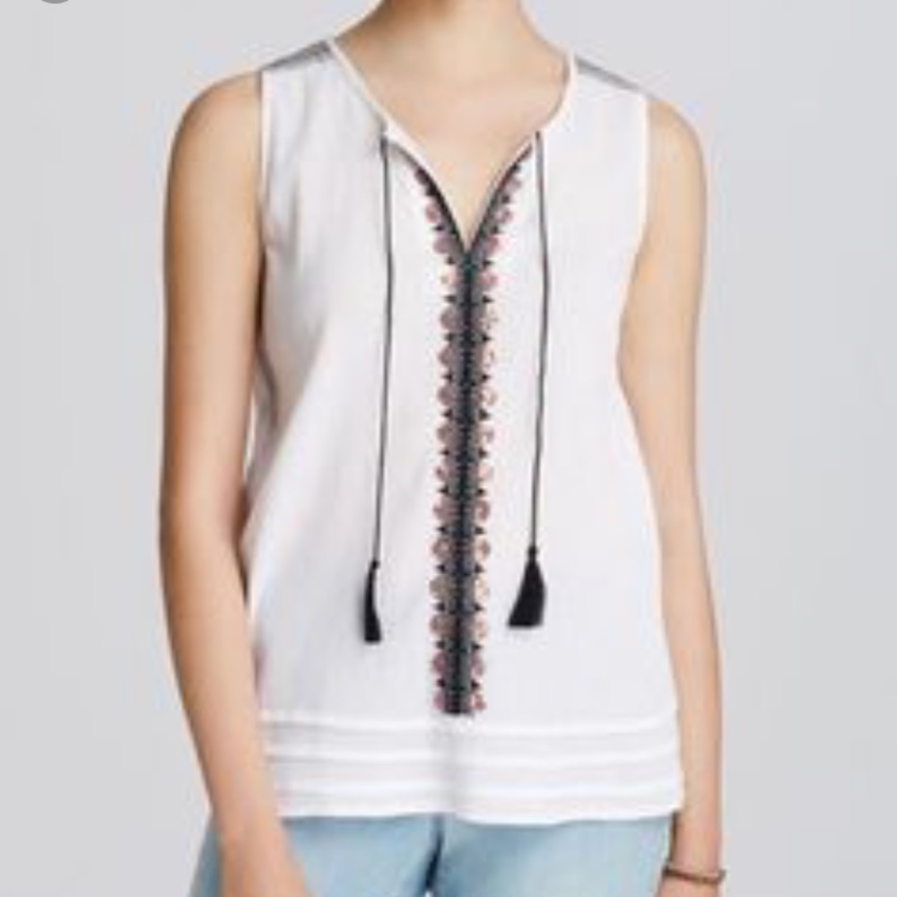 Sanctuary gauze top with embellishment, size S