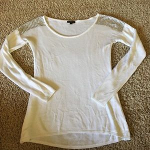 Express sweater with bling shoulders