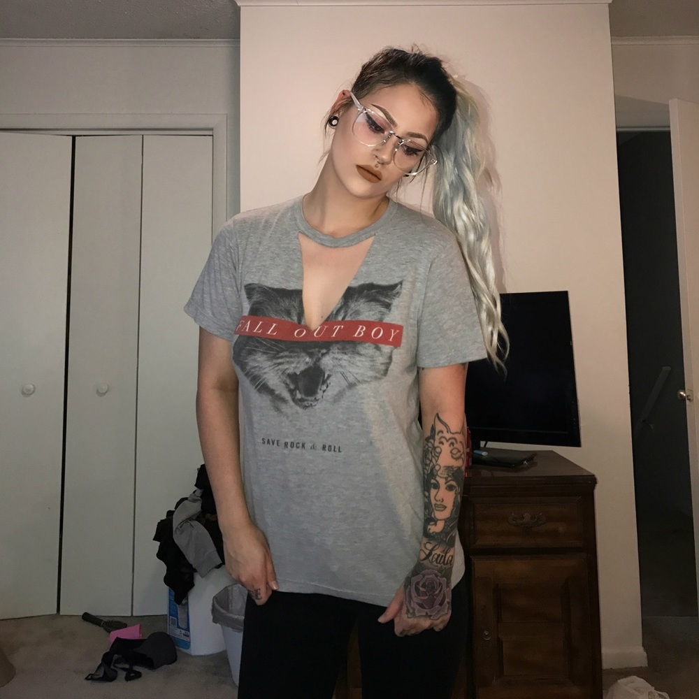Cut out Fall Out Boy band tee