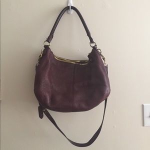 J Crew Burgundy leather shoulder bag